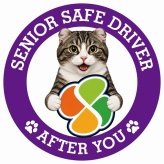 カーサイン 高齢者マーク SENIOR SAFE DRIVER キンカロー ステッカー シール 直径13cm 肉球 日本製 車