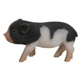 置物 豚 黒白桃豚 幅22.5cm woobia ウービア ぶた リアル かわいい おしゃれ 玄関 インテリア オブジェ ガーデン ミニブタ 動物 アニマル 癒し 棚 北欧 個性的 プレゼント ギフト 新築祝い 面白い