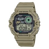 箱なし カシオ 腕時計 メンズ CASIO ベージュ デジタル 100m防水 10年電池 タイドグラフ ムーンデータ 月齢 潮汐 アウトドア スポーツ 海外モデル 逆輸入 誕生日 プレゼント ギフト 成人 卒業 入学