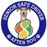 カーサイン 高齢者マーク SENIOR SAFE DRIVER ディアハウンド マグネット 強力 直径13cm 肉球 日本製 車 ステッカー