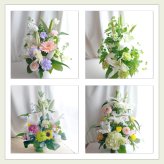 【お悔やみの花】【選べる6色】【Mサイズ】【クール便】【最短翌日お届け】フラワーアレンジメント 送料込み 日時指定可 おまかせ制作  | お悔やみアレンジ お供え花  法事 法要 命日 四十九日 葬儀 枕花