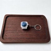 ブルーベリー キーホルダー 3Dプリント プッシュ式 指先おもちゃ ぽちぽち感触 気分転換 バッグチャーム フルーツモチーフ かわいい ミニチュア 雑貨 小物 ギフト プレゼント