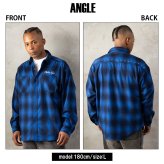 FUBU フブ チェックシャツ メンズ レディース fam-62100 スタッズ オンブレチェック ネルシャツ 長袖 シャツ スナップボタン 刺繍 オーバーサイズ ストリート ヒップホップ ダンス カジュアル M L XL XXL 2026FW Karlas