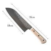 三徳包丁 ステンレス 日本製 木柄 HANAKO 関市 岐阜 よく切れる 錆びにくい 槌目加工 180mm ナイフ ほうちょう 三徳 包丁 庖丁 万能包丁 耐久性 使いやすい おしゃれ 調理器具 キッチン用品 硬度57 AVD-623143 新生活 結婚祝い 出産祝い 誕生日 母の日 プレゼント ギフト