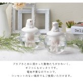 水に浸かった姿がかわいい 電気を使わないアニマル加湿器 気化式 エコ ドーム型 動物 シロクマ ネコ カピパラ リラックス 加湿 日本製 寝室 デスク ギフト プレゼント 無料ラッピング 女性 男性 母の日 クリスマス 誕生日 メッセージカード