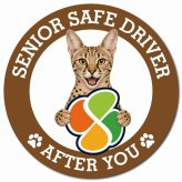 カーサイン 高齢者マーク SENIOR SAFE DRIVER サバンナ マグネット 強力 直径13cm 肉球 日本製 車 ステッカー