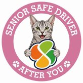 カーサイン 高齢者マーク SENIOR SAFE DRIVER エジプシャンマウ ステッカー シール 直径13cm 肉球 日本製 車