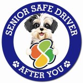 カーサイン 高齢者マーク SENIOR SAFE DRIVER マルックス マグネット 強力 直径13cm 肉球 日本製 車 ステッカー