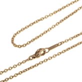 金属アレルギー対応 ネックレスチェーン あずきチェーン 純チタン ゴールドカラー 太さ約1.9mm 40cm 45cm 50cm 55cm 60cn イオンプレーティング ハワイアンジュエリー メンズ レディース 誕生日 プレゼント ハロウィン 【品番：TICH250-Y】