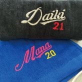 【名入れ 刺繍】名前入り マフラータオル《スポーツライン》(タオル 名入れタオル スポーツタオル スポーツ 部活 クラブ チーム 卒団記念 卒団 記念品 かっこいい シンプル オリジナル 体育祭 イベント 応援 サークル チームタオル ロングタオル 無地) 160