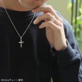 ハワイアンジュエリー ネックレス ハワイアンジュエリー シルバー ペアネックレス 刻印無料 誕生石入れ可 クロス 十字架 パーツ 2本セット シルバー925 大人 友達 シンプル 長さ選べる カップル 夫婦 プレゼント ハロウィン 【品番：CG-SP2606P】