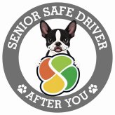 カーサイン 高齢者マーク SENIOR SAFE DRIVER ボストンテリア ステッカー シール 直径13cm 肉球 日本製 車