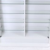 不二貿易 コレクションケース 4段 ロータイプ ガラス棚 収納機能 フィギュア収納に最適 高さ90cm 幅90cm 奥行き29cm 透明ガラス ほこり防止