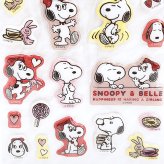 スヌーピー ＆ベル ぷっくりシール アイボリー 文具 SNOOPY