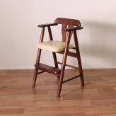 ベビーチェア 完成品 天然木 ライトブラウン・ダークブラウン W44xD44xH72.5cm・座面高49cm・足乗せ高26cm 子供椅子 キッズチェア 木製 ライトブラウン ダークブラウン おしゃれ
