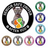 カーサイン 高齢者マーク SENIOR SAFE DRIVER ユークレニアンレフコイ マグネット 強力 直径13cm 肉球 日本製 車 ステッカー