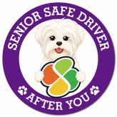 カーサイン 高齢者マーク SENIOR SAFE DRIVER マルーキー マグネット 強力 直径13cm 肉球 日本製 車 ステッカー