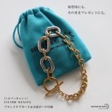 ステンレス お洒落さん マンテルブレスレット 切り返し チェーンブレスレット コンビカラー ゴールド 18KGP デザイン メタル アシンメトリー 大ぶり 小豆 リンク レディース 女性 金属アレルギー対応