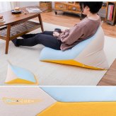 ビーズクッション テトラッド 約50×80×50cm 三角 背もたれ ビーズ補充可能 マルチカラー