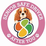 カーサイン 高齢者マーク SENIOR SAFE DRIVER イングリッシュコッカースパニエル ステッカー シール 直径13cm 肉球 日本製 車