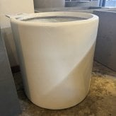 植木鉢 おしゃれ 大型 15号 45cm Mサイズ 鉢カバー KONTON コントン アルファ シリンダープランター 丸型 ラウンド ファイバーセメント セメント 屋外 室内 高級 北欧 モダン ナチュラル 観葉植物用 サボテン 多肉植物 特大 玄関 プランター 白 黒