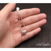 ハワイアンジュエリー シルバー ペアペンダントトップ 2個セット 誕生石入れ可 スクロールバレル シルバー925 ネックレス チェーン別売 ペンダントヘッド カップル 夫婦 プレゼント ハロウィン 【品番：SP2866P】