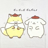 サンリオ ポムポムプリン × なんでもいきもの Tシャツ(M) ライトベージュ アパレル Sanrio 送料込み