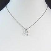 SILVER925 キュービックジルコニアストーン 雫型ネックレスペンダント マーキス＆パヴェCZ【送料無料】【レディース,激安,特価,通販】