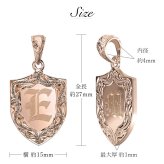ゴールド ネックレス ハワイアンジュエリー ネックレス イニシャル ピンクゴールド ネックレス 刻印 無料 誕生石入れ可 エンブレム型 イニシャル 14k k14カットあずきチェーン太1.4mm ギフトラッピング可能 プレゼント ハロウィン 【品番：CG-GP111R-CH1020】