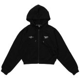 Reebok リーボック トレーナー レディース RL-6500 スウェット クロップド ショート丈 長袖 クルーネック 裏起毛 暖かい ロゴ 刺繍 防寒 スタイルアップ スポーツ カジュアル ファッション トレーニング M L LL 黒 2026FW Karlas