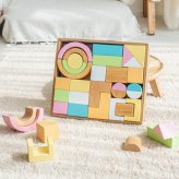 積み木 SOUNDブロックス Large シャーベットカラー | 誕生日プレゼント   1歳 1歳半 2歳 女の子 男の子 名入れ 誕生日 プレゼント おもちゃ 木のおもちゃ 木製玩具 木製 知育玩具 誕生日 クリスマス プレゼント 入園祝い ギフト ベビーギフト エデュテ