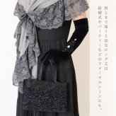 手袋 ロング レディース かわいい おしゃれ 暖かい 冬 防寒 あったか リボン レース ビジュー グローブ プレゼント【LALUICE ラルイス】