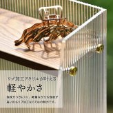 アクリル　三角収納棚　3段 ONLS0347 アクリル収納 リビング収納 シンプルスタイル モダン 角型 アクリル ラック アクリルラック 透明ラック クリアラック ディスプレイラック幅42cm 奥行19.5cm 高さ39.5cm
