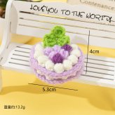 毛糸ケーキ キーホルダー 手編み風 5種類 ニット バッグチャーム かわいい スイーツ モチーフ 飾り 小物 アクセサリー 誕生日 プレゼント ギフト