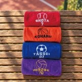 【名入れ 刺繍】名前入り マフラータオル《スポーツ大》(タオル 名入れタオル スポーツタオル 卒団 スポーツ 部活 クラブ チーム 学校祭 体育祭 卒団記念 記念品 卒業 イベント シンプル オリジナル 部活タオル 無地 野球 サッカー テニス バスケット バレー ゴルフ ) 117