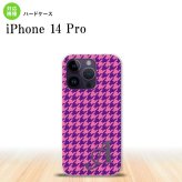 iPhone14 Pro iPhone14 Pro スマホケース 背面ケース ハードケース 千鳥 格子 小 紫 +アルファベット 2022年 9月発売 nk-i14p-907i