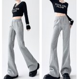 フレアパンツ レディース 通販 ベルボトムパンツ ロングパンツ カジュアルパンツ 長ズボン ズボン パンツ ロング丈 ハイウエスト ウエストゴム パンタロン カジュアル 無地 シンプル 女性 大人 春 夏 秋 おしゃれ ボトムス レディースファッション