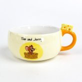 トムとジェリー フィギュア付きスープカップ ジェリーとチーズ スープマグ 食器
