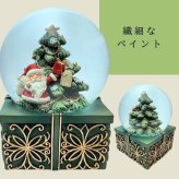 【送料無料】南貿易 Φ100mm  サンタ スノードーム オルゴール内蔵 QE45451 クリスマスツリー メロディー 音楽 癒し キラキラ おしゃれ かわいい 雪 インテリア 置物 装飾 雑貨 オブジェ オーナメント デコレーション プレゼント ギフト 贈り物 誕生日 記念日 手動 グッズ