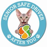 カーサイン 高齢者マーク SENIOR SAFE DRIVER ドンスコイ マグネット 強力 直径13cm 肉球 日本製 車 ステッカー