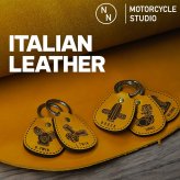 バイクキーホルダー SR400 SR500 R100 4ストミニ ドカティ系 GB系 トライアンフ系 モトグッツィ系 ハーレー系Vツイン向けなど クラシック 日本製 キーチェーン キーリング イタリアンレザー NONINA 名入れ 父の日 母の日 敬老の日 お誕生日祝い 還暦祝い お祝い ギフト クリスマスプレゼント バレンタイン 贈り物 愛車キーケース 愛車キーホルダー【送料無料】