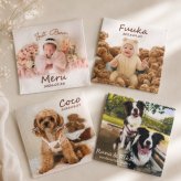 写真入りハンカチ 名入れ無料 オーダーメイド オリジナル 名入れグッズ うちの子グッズ 出産祝い お誕生日 内祝い ノベルティ プチギフト プレゼント 七五三 父の日 母の日 敬老の日 ホワイトデー クリスマス 行事 孫 ペット 卒園 卒業 卒団 記念品 誕生日プレゼント 推し活