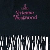 ヴィヴィアンウエストウッド VIVIENNE WESTWOOD マフラー 26-W00Q7-N401-BLACK レディースメンズブラック マフラー