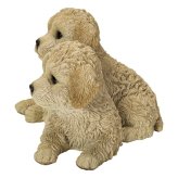 置物 犬 二匹プードル 幅20.8cm woobia ウービア いぬ リアル かわいい おしゃれ 玄関 インテリア オブジェ ガーデン トイプードル 子犬 動物 アニマル 癒し 棚 北欧 プレゼント ギフト 新築祝い 犬好き