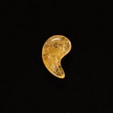 天然石 勾玉ゴールドルチル 約0.6g 細かな金針の密集感 仕事運 成功 お守り GHM54 交換用ゴム＆巾着付 財運 石 京海堂