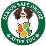カーサイン 高齢者マーク SENIOR SAFE DRIVER スモールミュンスターレンダー マグネット 強力 直径13cm 肉球 日本製 車 ステッカー