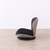 高座椅子 カム 回転式 リクライニング 完成品 360度回転 ブラック・ベージュ W52×D58~92×H52cm座面高15cm 座椅子 リクライニングチェア パーソナルチェア 肘付き ブラック ベージュ おしゃれ