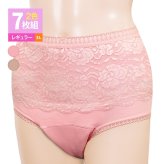 さわやか安心花柄レース深ばき安心ショーツ 2色7枚組 レギュラー用 3L