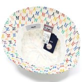 エムエルビーコリア MLB Korea バケットハット 帽子 ニューヨーク ヤンキース モノグラム レインボー ドーム 3AHTH401N 50WHS メンズ レディース ユニセックス ホワイト+レインボー 海外正規品
