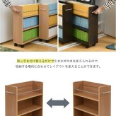 ラック クローゼット 収納 2個セット 幅19.5奥行58 .5 キャスター付き スリム 押し入れ収納 本棚 ワゴン 隙間 棚 漫画 CD DVD スライド シンプル コミック 新生活
